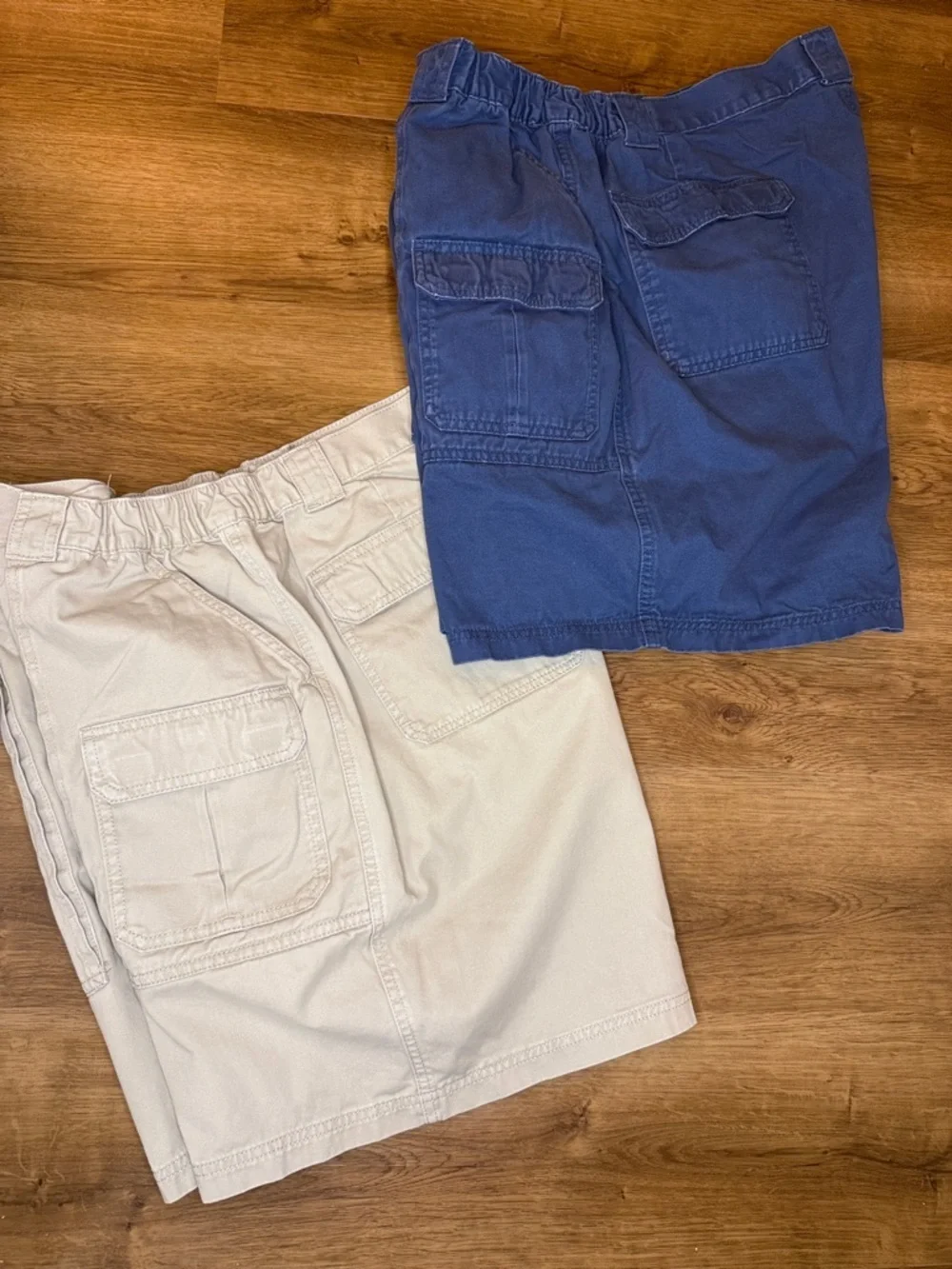 Croft & Borrow Cargo Shorts Hiking Summer Cotton Blue Khaki Lot of 2 Men’s 44